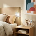 thumbnail image 3 of Brilliant Glow Clear Glass White Marble Table Lamp, 3 of 6
