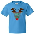thumbnail image 3 of Inktastic Christmas Reindeer Face with Names and Red Nose Youth T-Shirt, 3 of 5