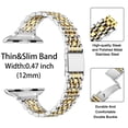 thumbnail image 4 of ZYX Slim Metal Band for Apple Watch, Women's 14mm Thin Metal Strap with Tool, Sliver/Gold, 44mm/45mm/46mm/49mm/42mm(series 1 2 3), 4 of 7