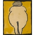thumbnail image 2 of Egon Schiele 20x23 Black Ornate Framed Double Matted Museum Art Print Titled: Venus Von Willendorf (1918), 2 of 5