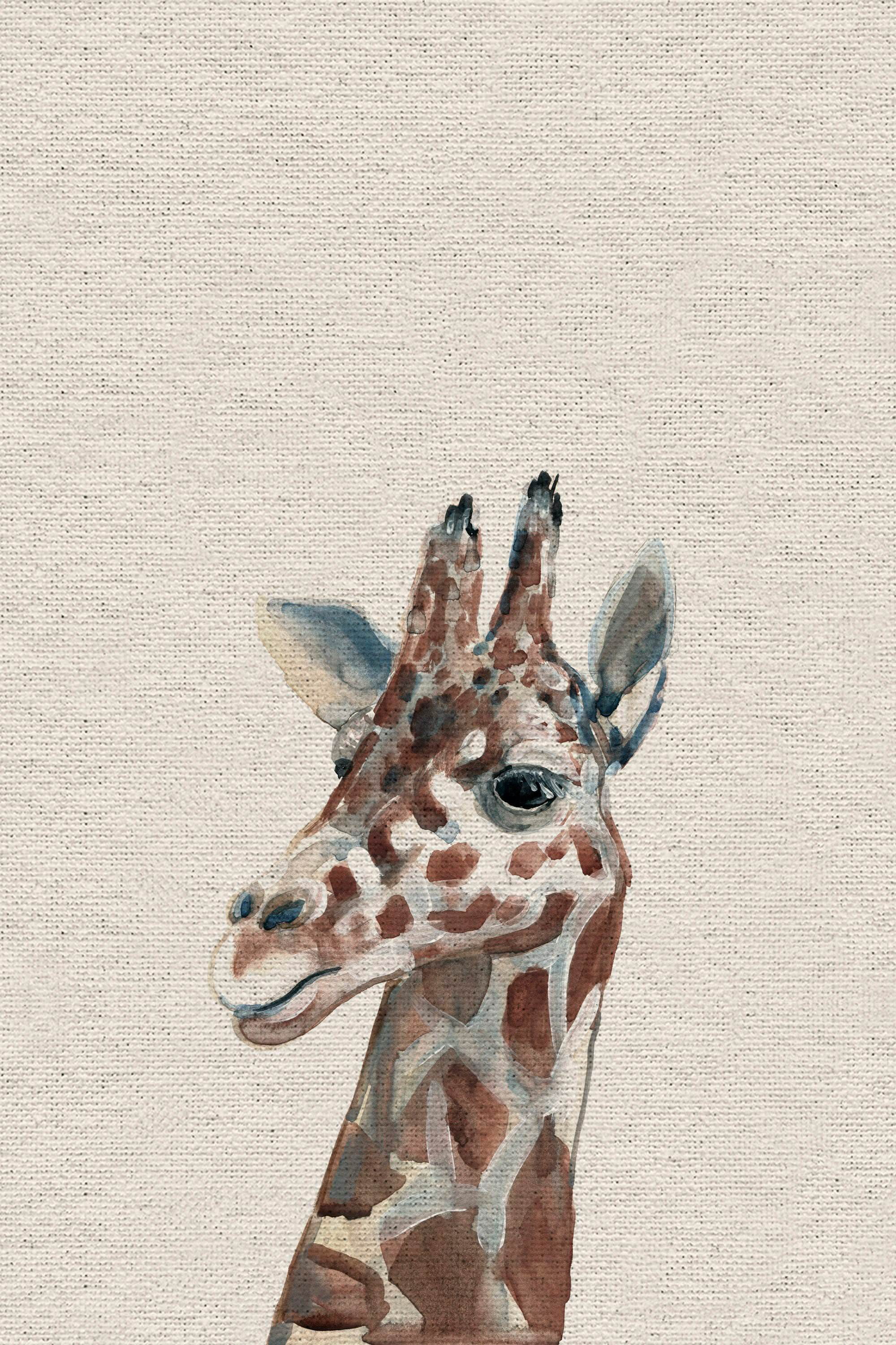 Friendly Giraffe II Painting Print on Wrapped Canvas