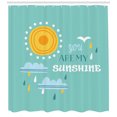 thumbnail image 3 of Ambesonne Saying Shower Curtain, Weather Elements Slogan, 69"Wx84"L, Pale Blue Pale Blue, 3 of 3