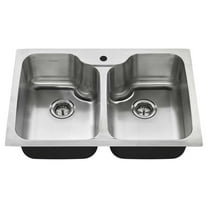 American Standard 20DB.332211.075 Silver Stainless Steel 33 x 22 in Double Bowl Sink