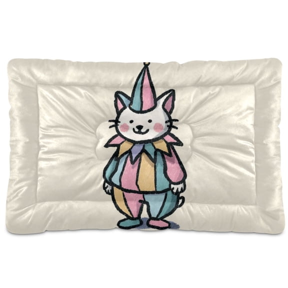 Cozy Mat Pet Bed Indoor Outdoor Warm Soft For Cat Dog Puppy(S/M) Cat Dressed As A Jester