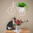 thumbnail image 6 of PENIKOKO Balcony Hanging Rack Wall Bike Planter White Iron Balcony Hanging Flower Rack 1Pcs, 6 of 8