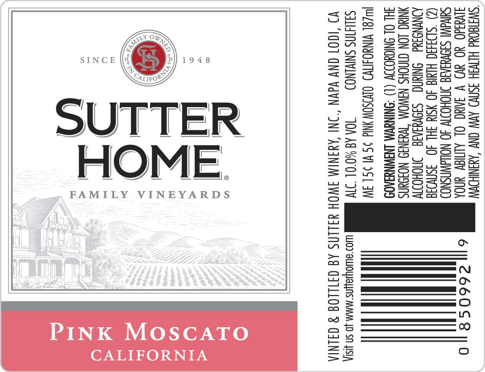 Sutter Home Pink Moscato Pack Mid Valley Wine Liquor
