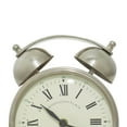 thumbnail image 6 of DecMode 7" Silver Stainless Steel Clock with Bell Style Top, 6 of 10