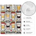 thumbnail image 2 of Bonita manta con forma de taza de fideos ramen, 152 x 203 cm, franela ultra suave, acogedora y ligera, mantas con caras sonrientes de la cocina japonesa, regalos para niños y amantes de la comida,, 2 of 6