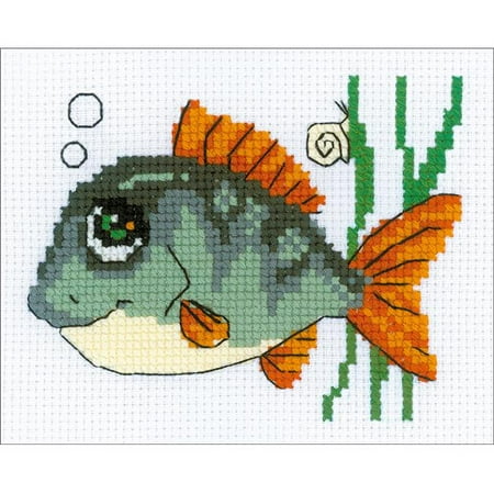 Smiling Fish Counted Cross Stitch Kit-6.25