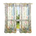thumbnail image 6 of Yayeee Window Curtains Set of 2 for Living Room Light Filtering 63"x42", Colorful Wildflowers, 6 of 7