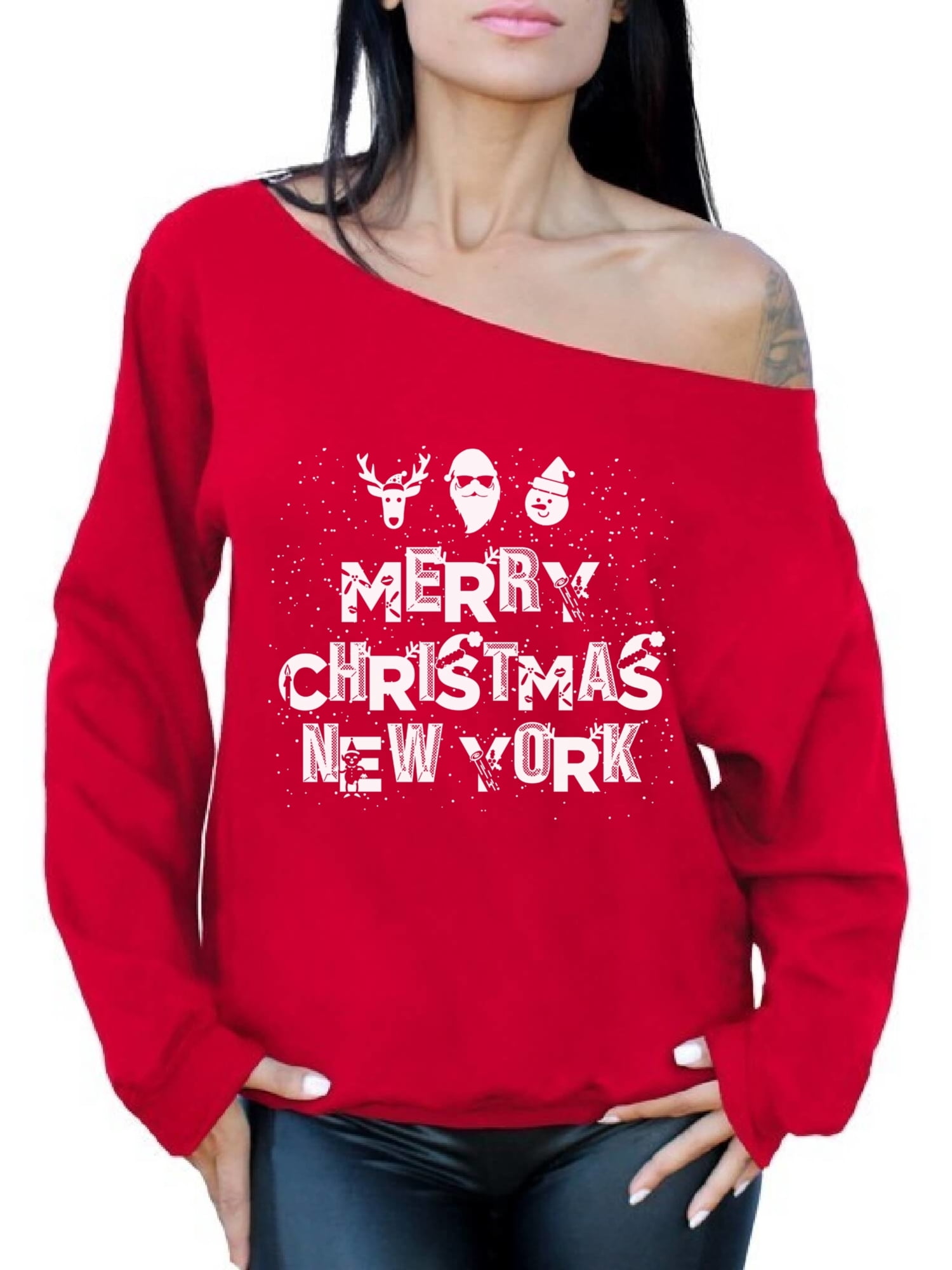 Shoulder Sweatshirt Sweater 