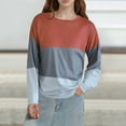 thumbnail image 2 of WEAIXIMIUNG T-Shirts pour Femmes Ensemble Tendance Chandail en Molleton Décontracté pour Femmes Col Rond Manches Longues Ample Pull Tops Basiques Chandails à Capuchon Surdimensionnés, 2 of 9