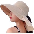 thumbnail image 1 of LinYooLi Chapeau de Protection Solaire Extérieur pour Femmes, Pliable, Large Bord, Queue de Cheval, Seau pour Cyclisme, Randonnée, 1 of 4