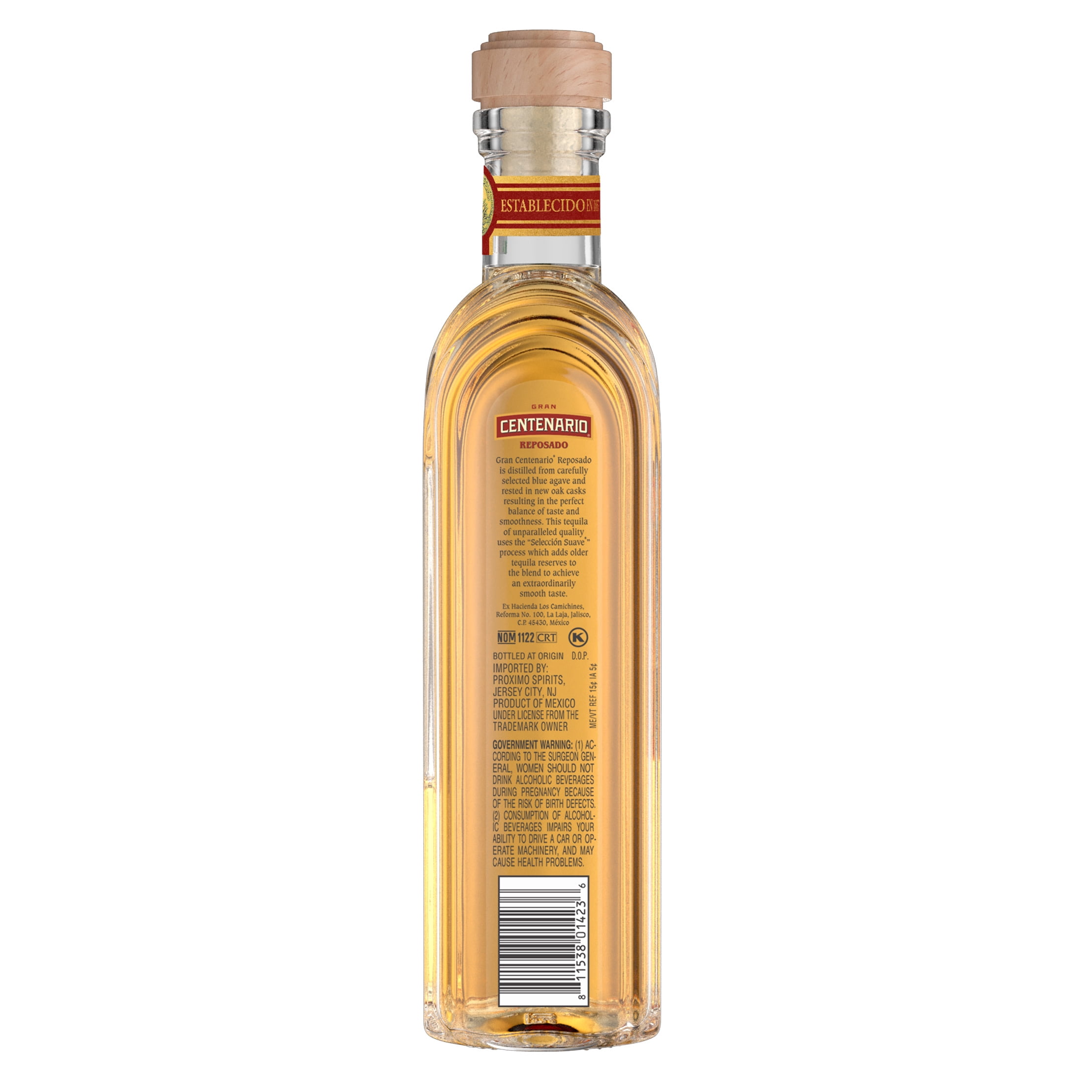 Gran Centenario Reposado Tequila, 750 ml Glass Bottle, 40% ABV