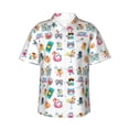 thumbnail image 2 of Goofa Hello Summer Cat Hawaiian Shirt for Men, Unisex Summer Beach Casual Short Sleeve Button Down Shirts,Aloha Tropical Floral print shirt-Medium, 2 of 9