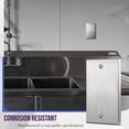 thumbnail image 3 of ENERLITES Blank Device Metal Wall Plate, Corrosion Resistant, Size 1-Gang 4.50" x 2.76", UL Listed, 7701, 430 Stainless Steel, Silver, 3 of 6