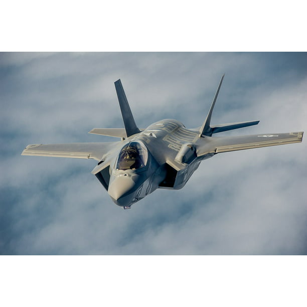 Fighter Flight Military Jet Flying F 35 Airplane Inch By 30 Inch Laminated Poster With Bright Colors And Vivid Imagery Fits Perfectly In Many Attractive Frames Walmart Com Walmart Com