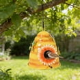 thumbnail image 2 of Hummingbird Houses For Outside,Bluebird Houses For Outside,Metal Beehive Bird House with Bees - 6.5IN Weatherproof Hanging Decorative for Outside Garden, Patio, Attracts Wild Birds(Orange), 2 of 8