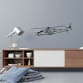 thumbnail image 3 of Helicopter Rotocraft Rotary Aircraft Silhouette Helicopter Chopper Different Types Vinyl Wall Art Sticker Decal Home Kids Room Study Room Boys Girls Room Wall Décoration Design Décor Size (4x10 inch), 3 of 3