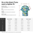 thumbnail image 6 of Uemuo Cartoon Monster Pattern Cotton Linen Short Sleeve Shirts,Casual Lightweight Button Down Shirts,Vacation Beach Summer Tops-Large, 6 of 7