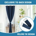 thumbnail image 3 of H.VERSAILTEX Blackout Curtains for Doorway Privacy, Room Divider Curtains for Bedroom Closet Door, Soundproof Temporary Room Divider Curtain (Navy, 42" x 80", 1 Panel), 3 of 7