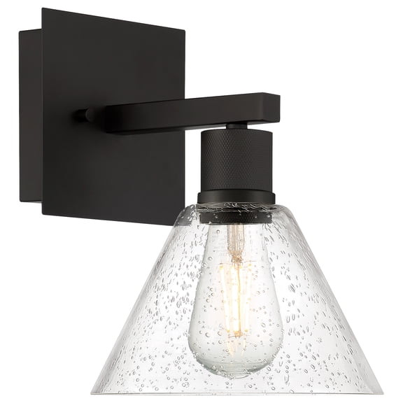 63143LEDDLP-MBL/SDG Access Lighting Port Nine - 9W 1 LED Wall Sconce In Transitional Style-11.5 Inches Tall and 8 Inches Wide-Matte Black