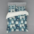 thumbnail image 1 of Ambesonne Colorful Bedding Set 4 Pcs, Denim Sewings, Queen, Pale Blue Blue, 1 of 3