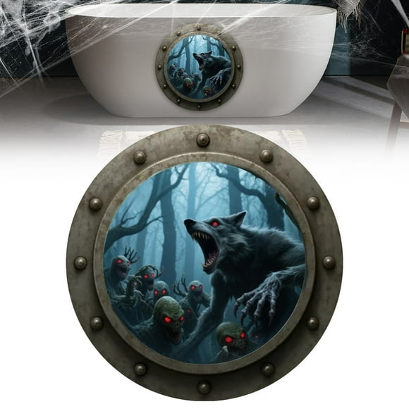 AKEGAMN Porthole Wall Decor Halloween Hanging Prank Porthole Wall Hanging Halloween Decorations 3D Scary Pictures Creepy Gothic Home Decor For Halloweens House Wall Decor Eerie Gothic Design: This p