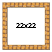 22x22 Frame Beige Real Wood Picture Frame Width 3 inches | Interior Frame Depth 0.5 inches |