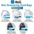 thumbnail image 6 of 6-10 Gallon Trash Bags Drawstring | 500 Count Bulk | 22"x23" | 6, 8, 10 Gallon Drawstring Garbage Bags | White Trash Can Liners | Small - Medium, 6 of 7