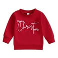 thumbnail image 2 of XXWXYD Toddler Boys & Girls Christmas Sweatshirt, Merry & Bright Pullover Shirts with Long Sleeve, Cute Winter Sweatshirt for Kids, 2 of 7
