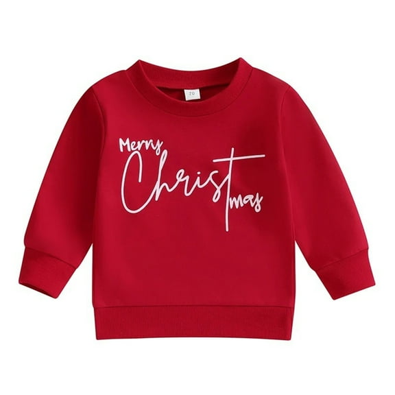 THJRPQJFD Christmas Sweatshirt Plus Size Tops for Girls 10-12 Cotton Tshirt 4t Girl Clothes 3-6 Months Baby Girl Baby Boy Clothes 18-24 Months, Red 12-18 Months