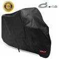 thumbnail image 1 of Motorradgarage Motorradplane Motorrad Faltgarage, Motorrad Abdeckplane Abdeckhaube, Roller-Schutzhülle Outdoor & Indoor para Harley-Davidson, Honda, Suzuki (Negro, L (220x95x110 cm)), 1 of 5