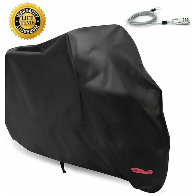 Motorradgarage Motorradplane Motorrad Faltgarage, Motorrad Abdeckplane Abdeckhaube, Roller-Schutzhülle Outdoor & Indoor para Harley-Davidson, Honda, Suzuki (Negro, L (220x95x110 cm))