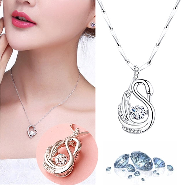 TopLLC Colliers & Pendentifs Collier de Danse Cygne Intelligent de Luxe Collier de Sport Cadeau de la Saint-Valentin Collier de Projection