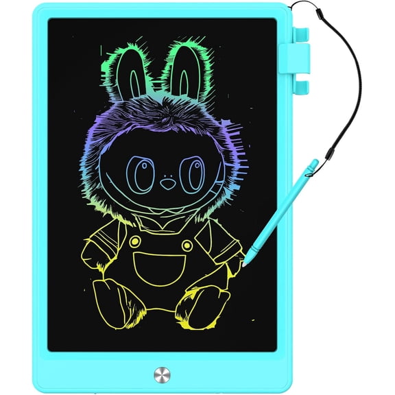 DAKINGS LCD Writing Tablet Colorful Erasable Drawing Pad for Kids 10.5 Inch Blue