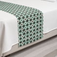 thumbnail image 2 of Abstract Bed Runner, Repeating Retro Stars Squares Geometrical Argyle Inspired Symmetrical Pattern, Decorative Accent Bedding Scarf for Hotels Homes and Guestrooms, Twin, Taupe and Teal, by Ambesonne, 2 of 2