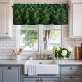 thumbnail image 2 of Summer Green Forest Valances for Windows Pine Trees Forest Landscape Style Rod Pocket Curtain Valance Window Treatment Short Curtains for Kitchen Living Room, 42"x18", 2 of 9