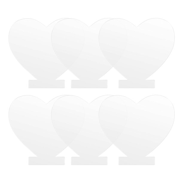 lámina acrílica base ligera Tablero De Plástico De Hoja De Acrílico Transparente Para Letreros De Exhibición De Bricolaje Artesanales En Forma De Corazón En forma de corazon Magideal lámina acrílica base ligera