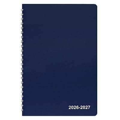 2026–2027 Staples 5" x 8" Academic Weekly and Monthly Planner, Navy (ST60362-27)