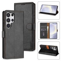 for Samsung Galaxy S22 Ultra Wallet Case with RFID Blocking Credit Card Holder, Magnetic Clasp PU Leather Folio Flip Kickstand Shockproof Cover Women Men for Samsung Galaxy S22 Ultra,Black