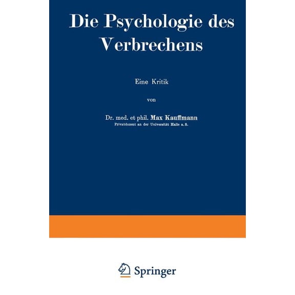 Die Psychologie Des Verbrechens, (Paperback)
