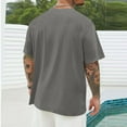 thumbnail image 4 of T-Shirts for Men Short Sleeve Round-Neck Independence Day Print Casual Shirts Dark Gray XXXXXL, 4 of 5