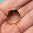 thumbnail image 6 of Jewelerix Cushion Cut Moissanite Signet Ring for Women 14K Yellow Gold Vermeil Ring, Bezel Set Statement Engagement Ring, 6 of 7