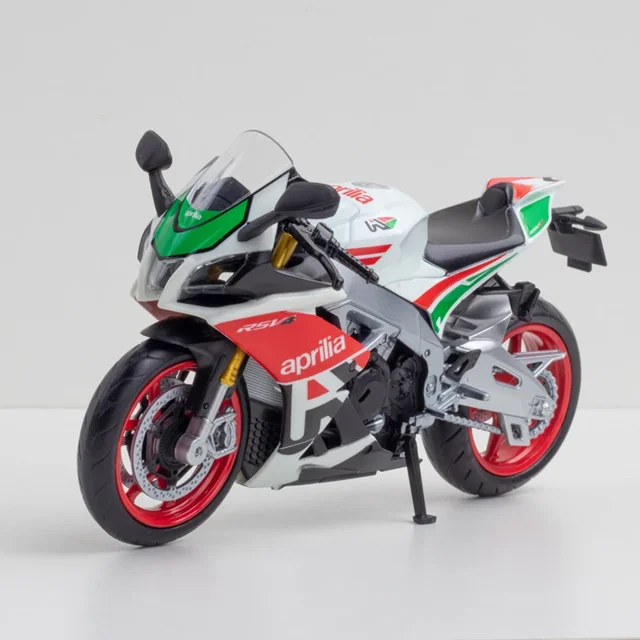 1:12 Suzuki GSX-R1000R Aprilia RSV4 Alloy Racing Motorcycle Model Diecast Street Cross-Country Motorcycle Model High Simulation RSV4 Green