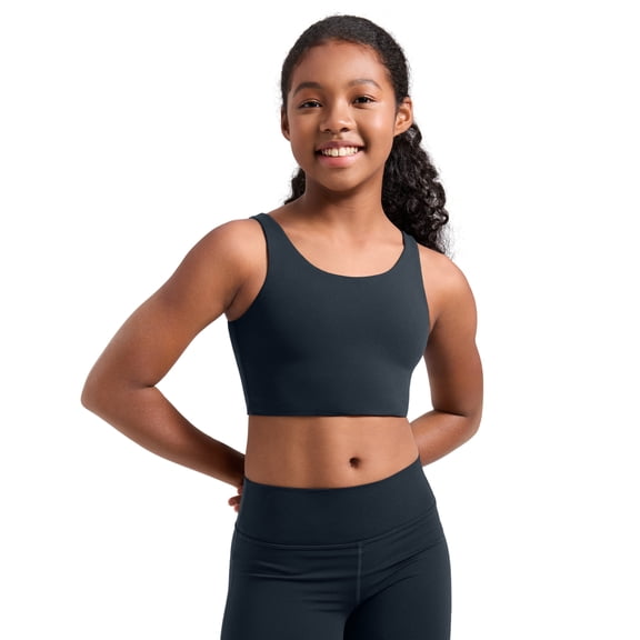 CRZ YOGA Girls Butterluxe Longline Sports Bra Yoga Athletic Casual Tops U Back Kids Teen