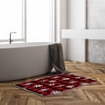 thumbnail image 2 of Merry Christmas Bath Mat Xmas Snow Snowflake Red Black Buffalo Check Plaid Farmhouse Winter Holiday Happy New Year Bathroom Kitchen Rugs,16"x 24", 2 of 2