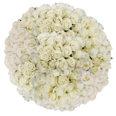 100 Assorted White Roses- Beautiful Fresh Cut Flowers- Next Day Delivery at Checkout