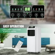 Costway EP23048 10000 BTU Portable Air Conditioner and Dehumidifier Function in White with Window Kit Remote