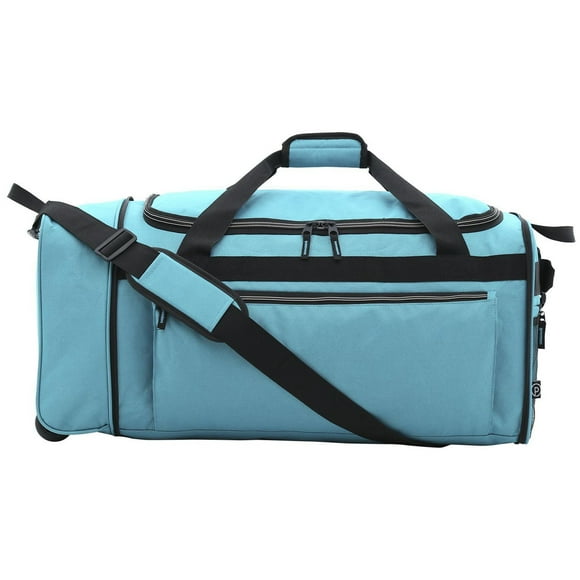 Sac de sport pliable à roulettes Protege de 28 po, bleu sarcelle Sac de voyage à roulettes 28 pouces